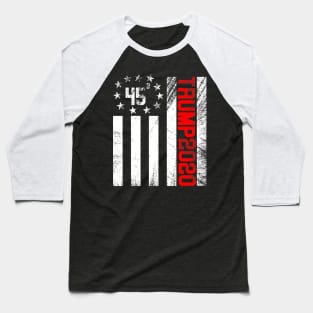 Trump 2020 45 Squared Second America Flag T-Shirt Baseball T-Shirt